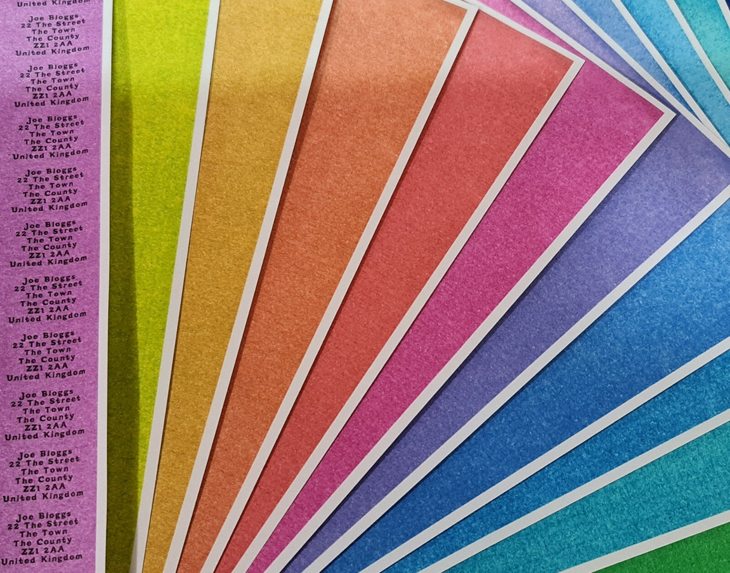 Colour Personalised Self Adhesive Name Return Address Sticky Labels Stickers
