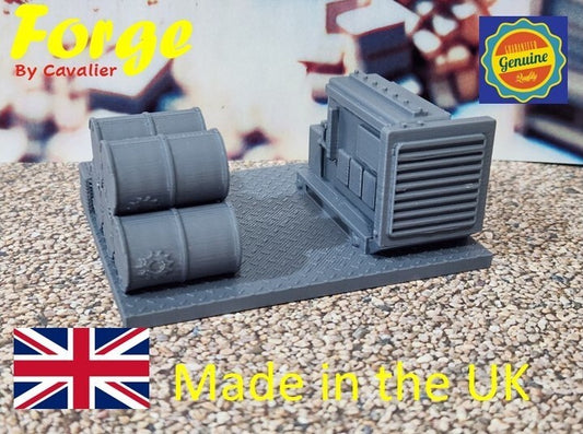 Diesel Generator Fuel Drums Crates HO Gauge 1:87 Scale Models Model Train