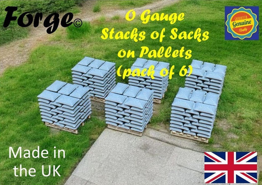 Pallets of Sacks O Gauge 1:43 Scale Models Train Railway (6 Pack)