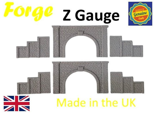 Z Gauge Tunnel Double Track Stone Portal Model Railway Train Layout 1:220 Scale