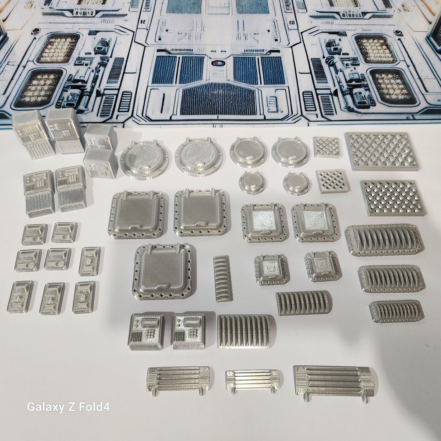 28mm Sci-Fi Greebles Kitbash Set: 42 pcs Cyberpunk Control Panels, Switches