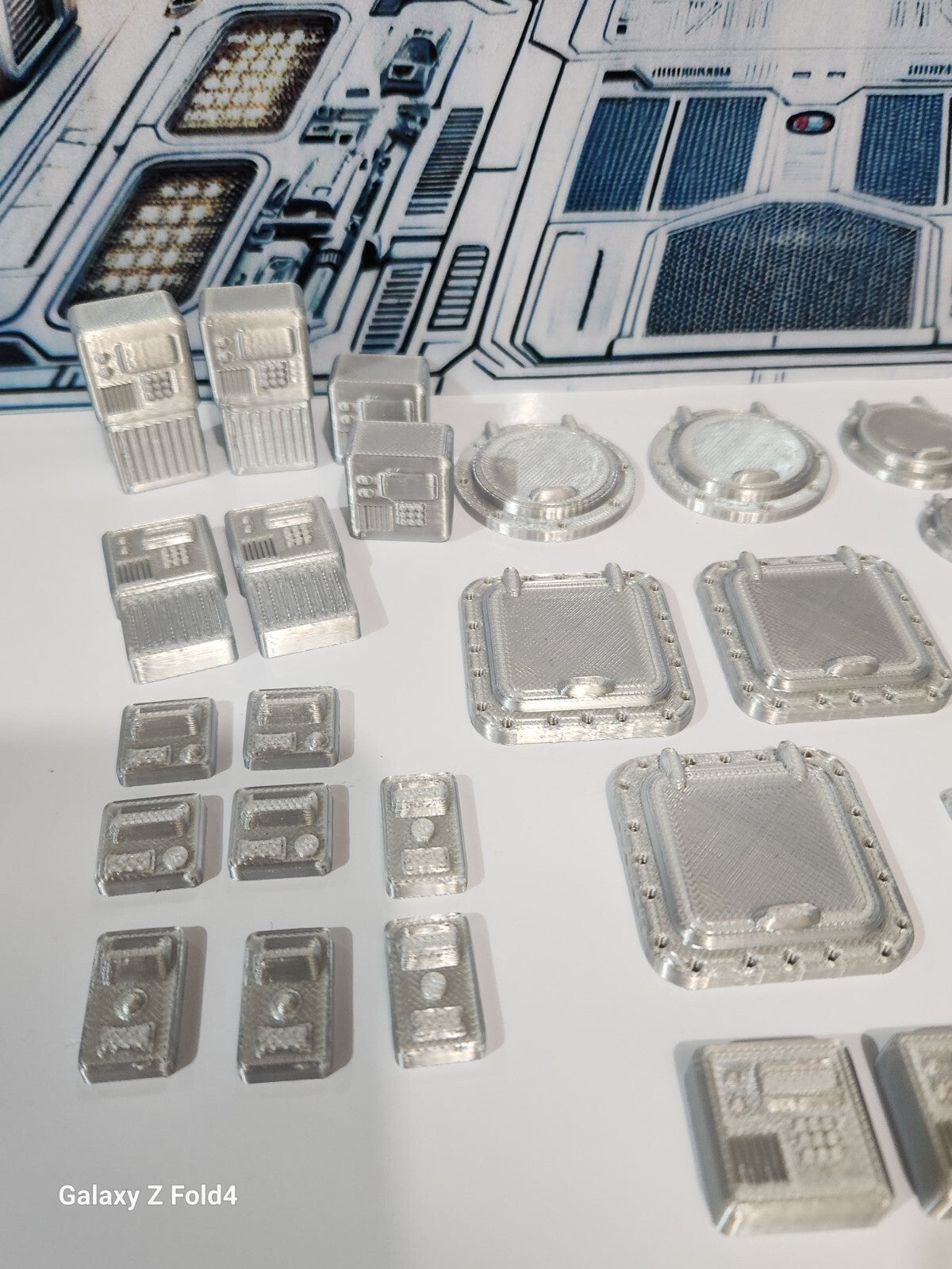 28mm Sci-Fi Greebles Kitbash Set: 42 pcs Cyberpunk Control Panels, Switches