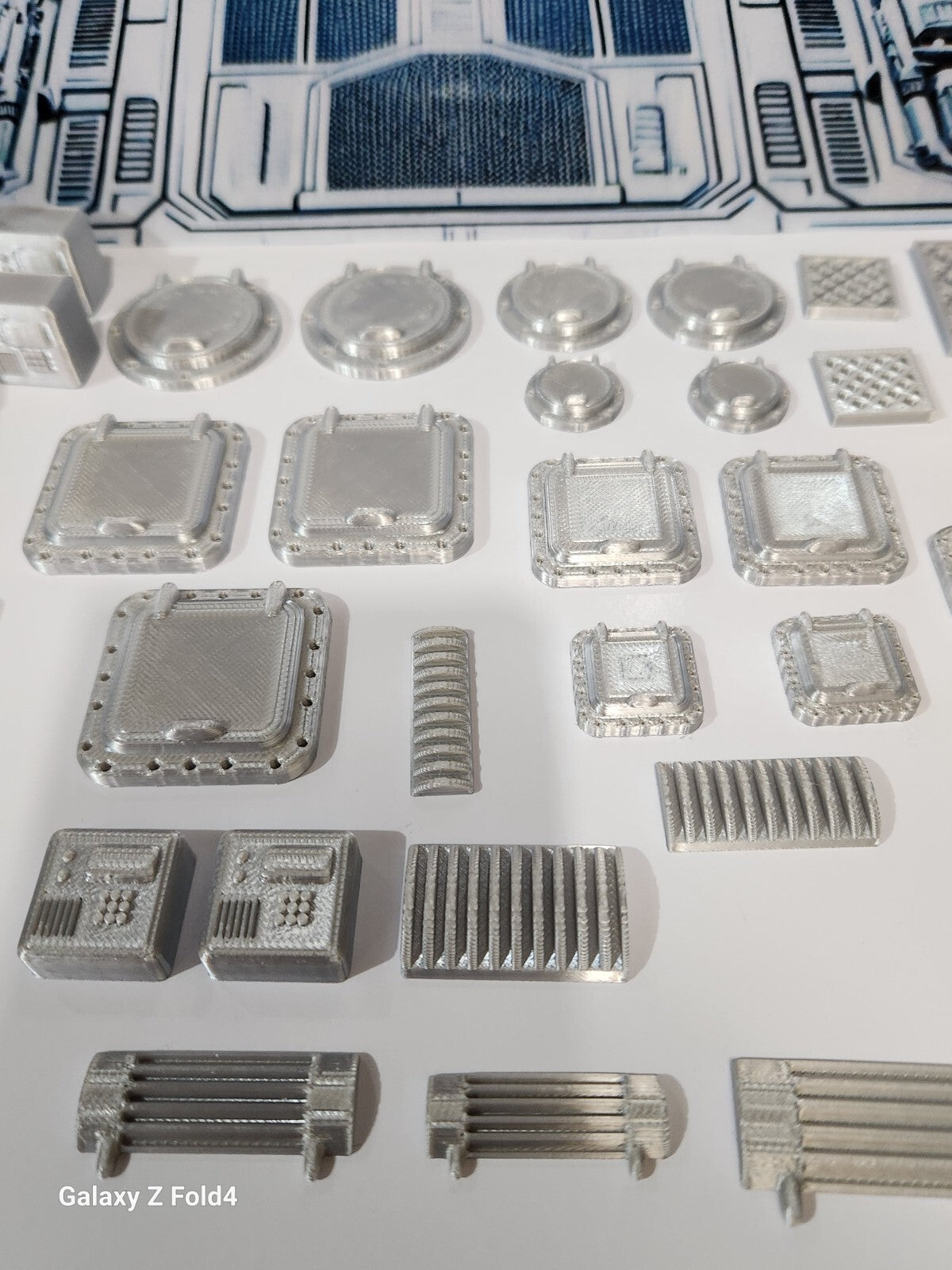 28mm Sci-Fi Greebles Kitbash Set: 42 pcs Cyberpunk Control Panels, Switches