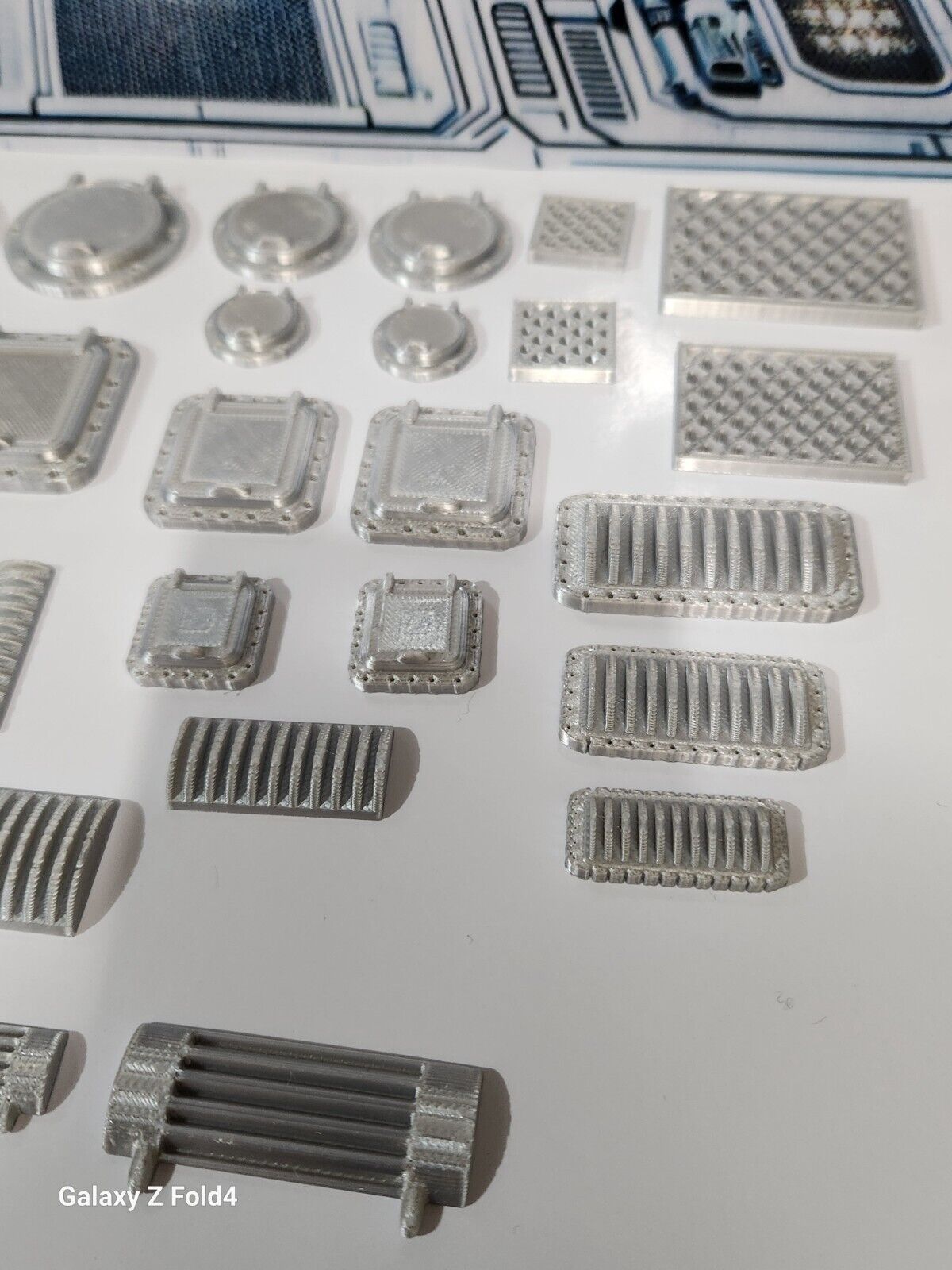 28mm Sci-Fi Greebles Kitbash Set: 42 pcs Cyberpunk Control Panels, Switches