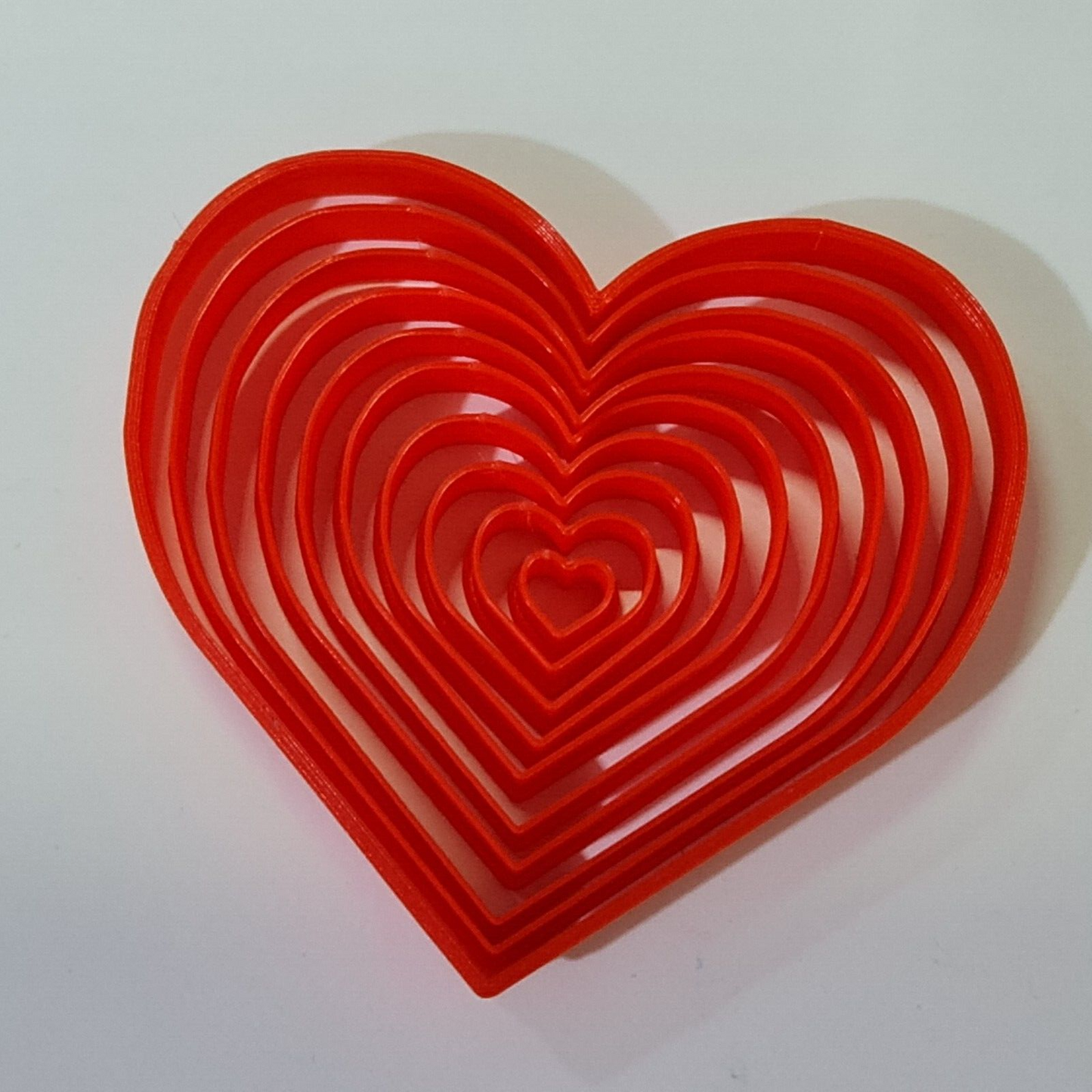 New Set of 10 Red Love Heart Nesting Cookie Biscuit Fondant Icing Cutters