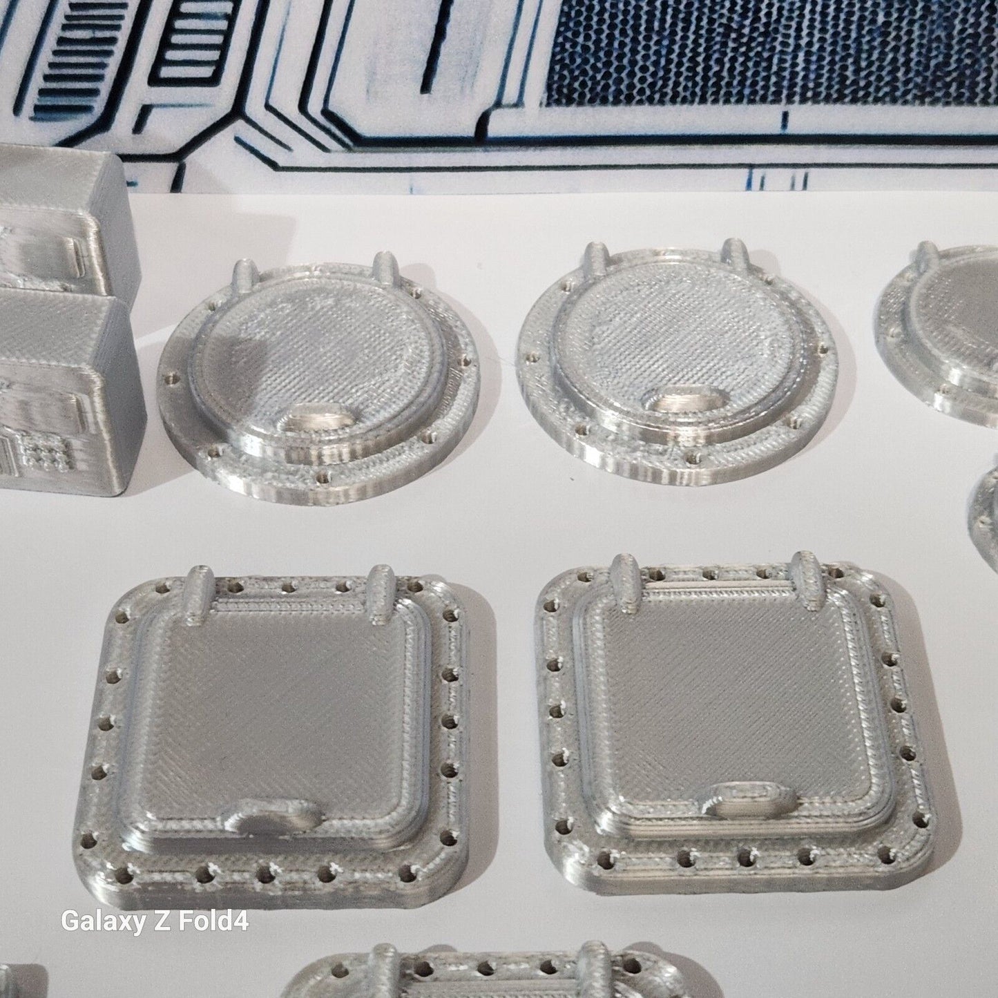 28mm Sci-Fi Greebles Kitbash Set: 42 pcs Cyberpunk Control Panels, Switches