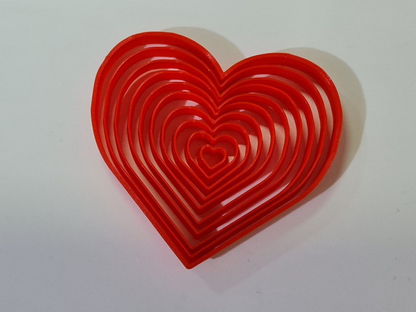 New Set of 10 Red Love Heart Nesting Cookie Biscuit Fondant Icing Cutters