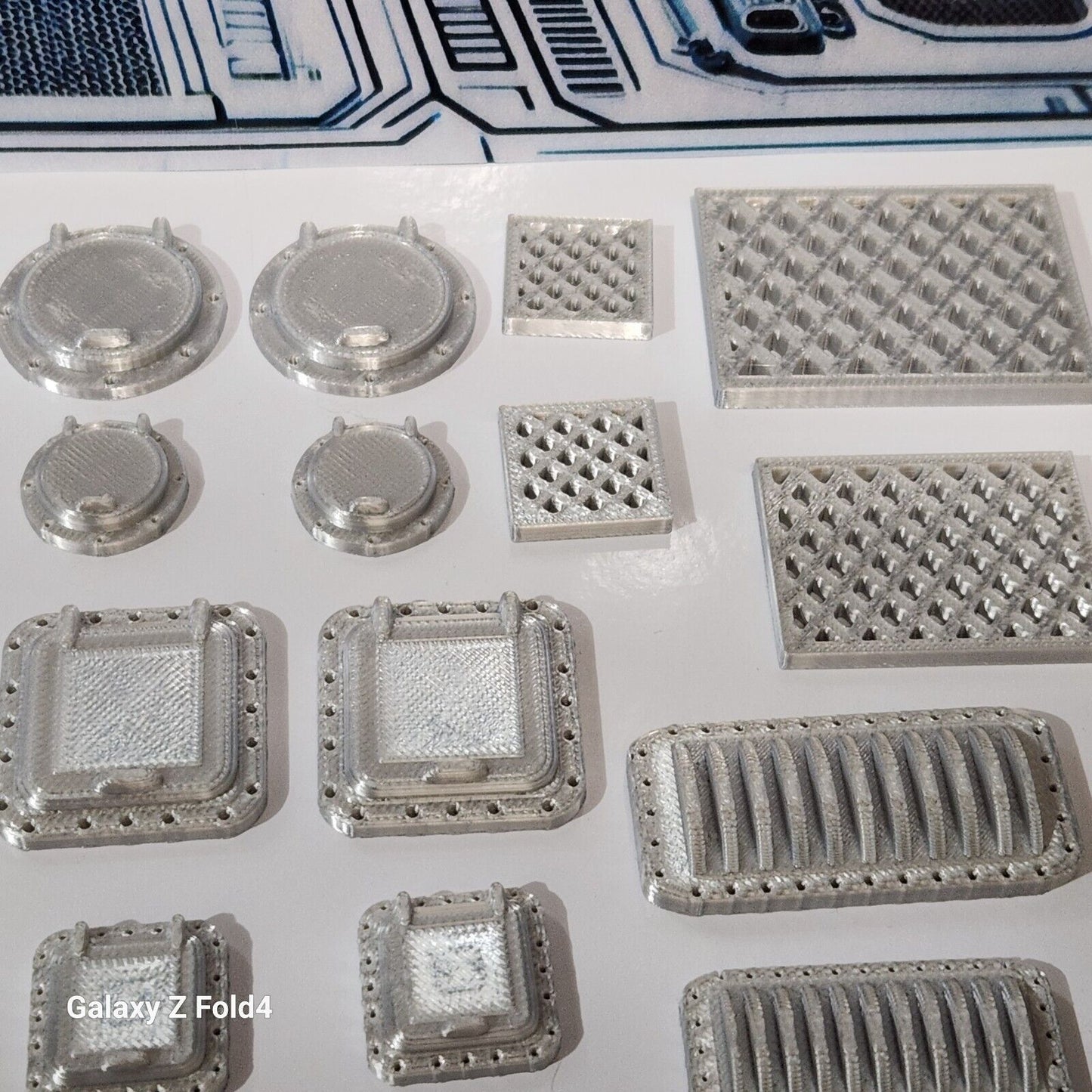 28mm Sci-Fi Greebles Kitbash Set: 42 pcs Cyberpunk Control Panels, Switches