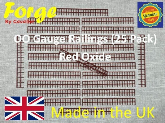 Fencing Railings OO HO Gauge New 25 Pack Red Oxide 1:76 Scale Models Railway