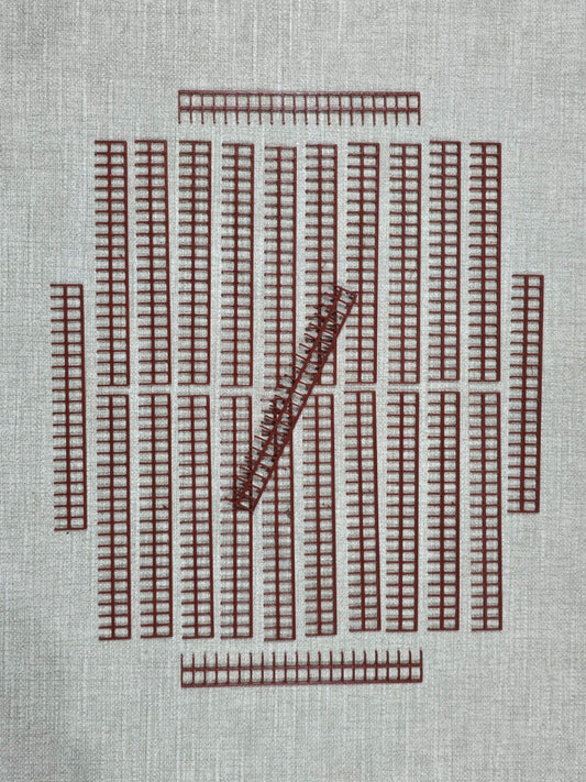 Fencing Railings OO HO Gauge New 25 Pack Red Oxide 1:76 Scale Models Railway