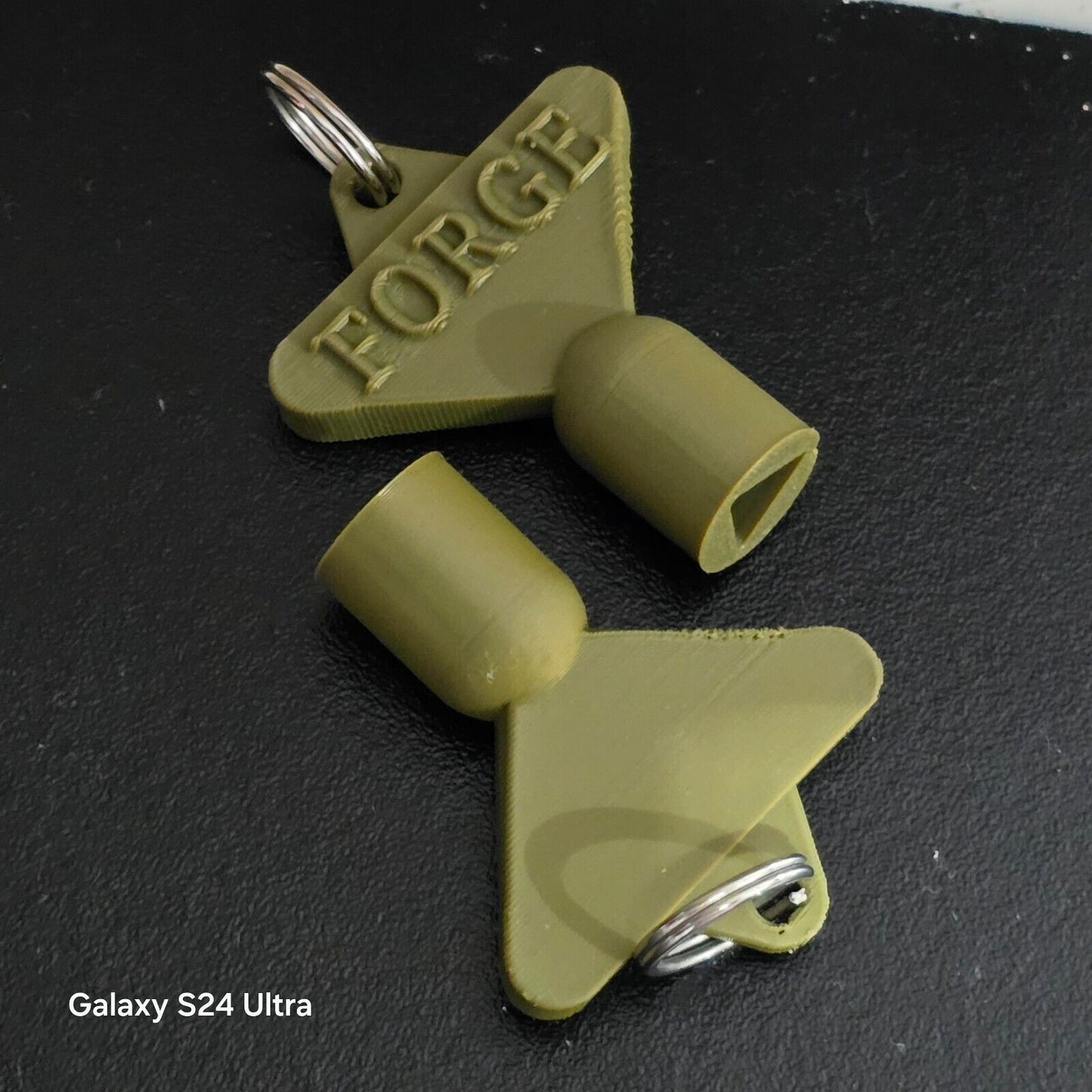 2 x Gas Electric Meter Box Utility Key Cupboard Army Green PLA Plastic