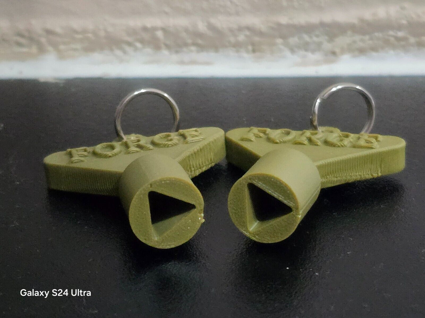 2 x Gas Electric Meter Box Utility Key Cupboard Army Green PLA Plastic