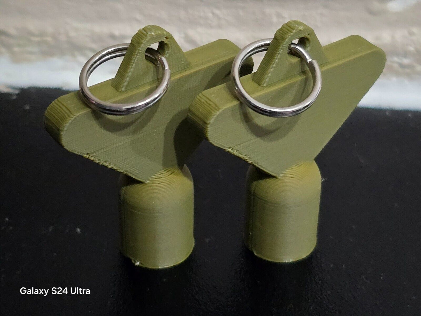 2 x Gas Electric Meter Box Utility Key Cupboard Army Green PLA Plastic