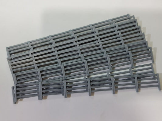 Fencing Railings OO HO New 10 Pack Grey Gauge 1:76 Scale Models Train Railway