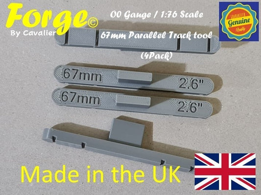 New 4 Pack Grey 67mm OO/HO Gauge Parallel Track Tools Model Railway Train
