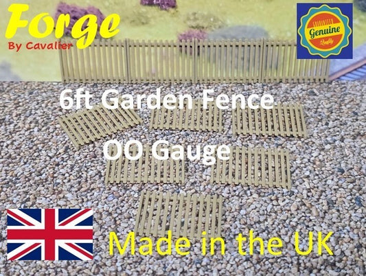 Garden Fencing 6ft OO HO Gauge New 10 Pack Wood 1:76 Scale Models Train Railway