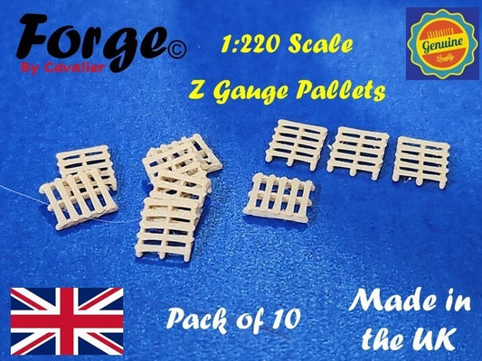 New Wood Colour Pallets Z Gauge 1:220 Scale Models Train Railway (10 Pack)