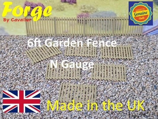 Garden Fencing 6ft N Gauge New 10 Pack Wood 1:148 Scale Models Train Railway
