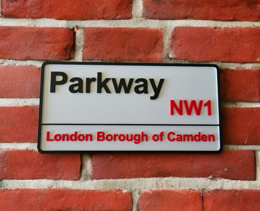 Parkway NW1 Camden Street Sign – Inspired by Madness – Gift Plaque