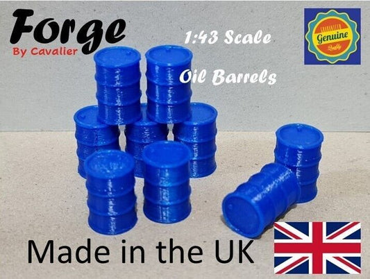 18 New Blue Oil Drum Barrels 1:43 Scale Models diorama accessories Truck Lorry