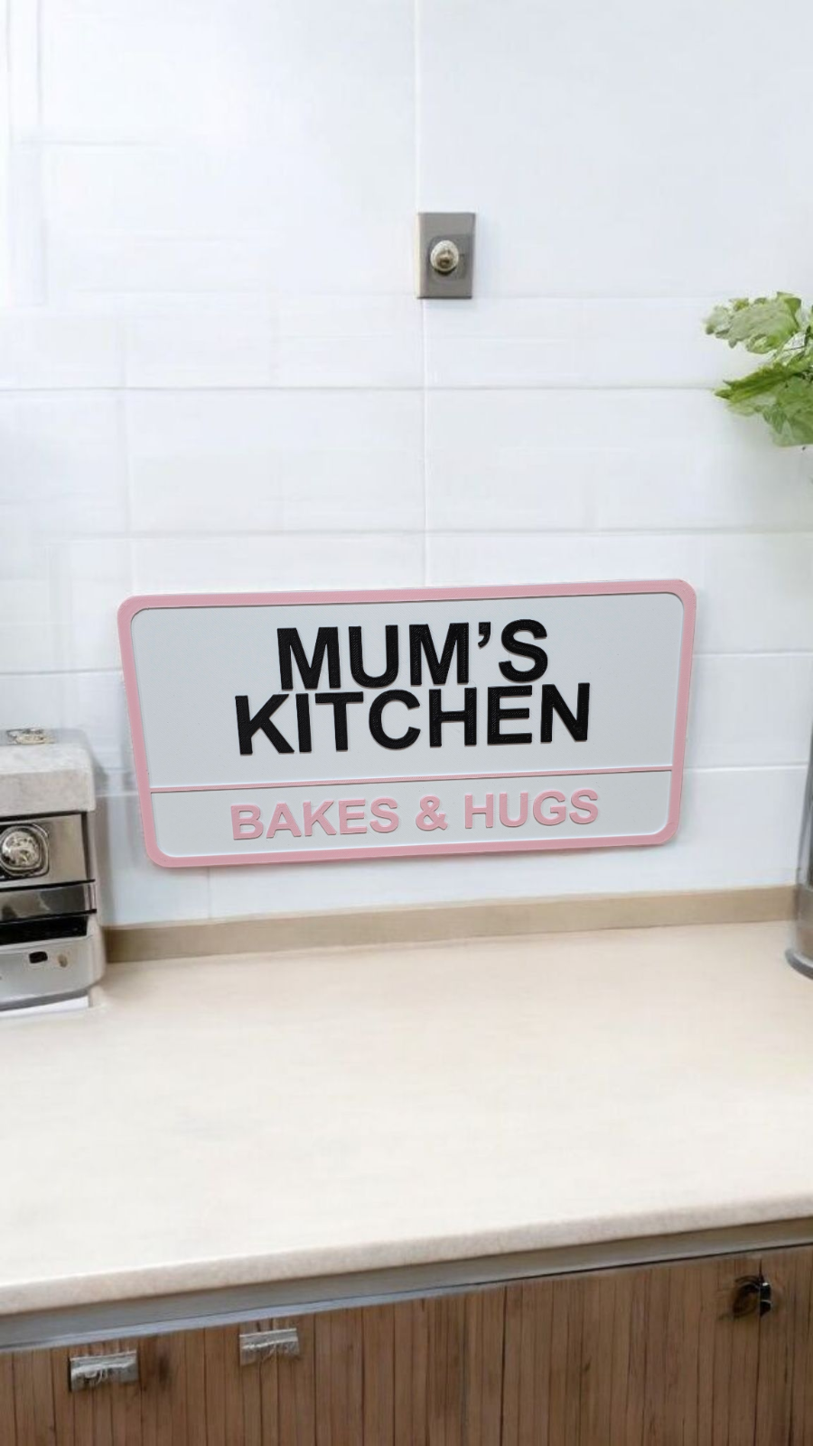 Personalised Mum Nanna Grandma Sign – Kitchen Garden Gift – 3D Wall Plaque