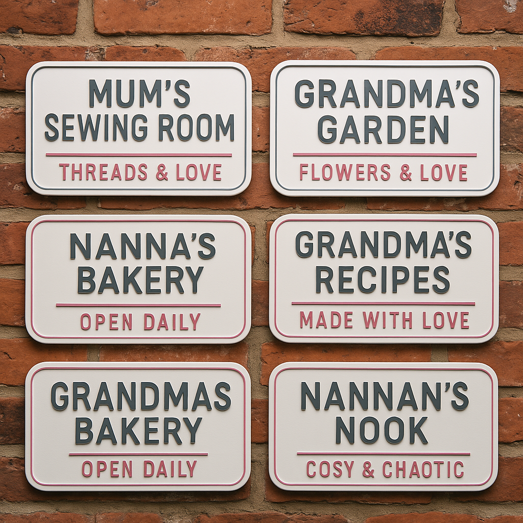 Personalised Mum Nanna Grandma Sign – Kitchen Garden Gift – 3D Wall Plaque