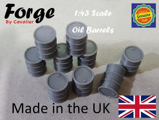 18 New Grey Oil Drum Barrels 1:43 Scale Models diorama accessories Truck Lorry