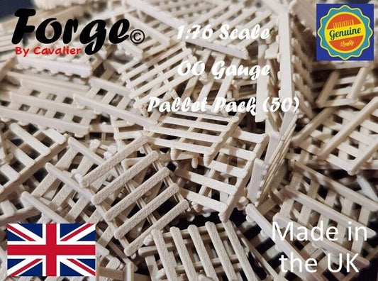 New Wood Colour Pallets OO Gauge 1:76 Scale Models Train Railway (50 Pack)