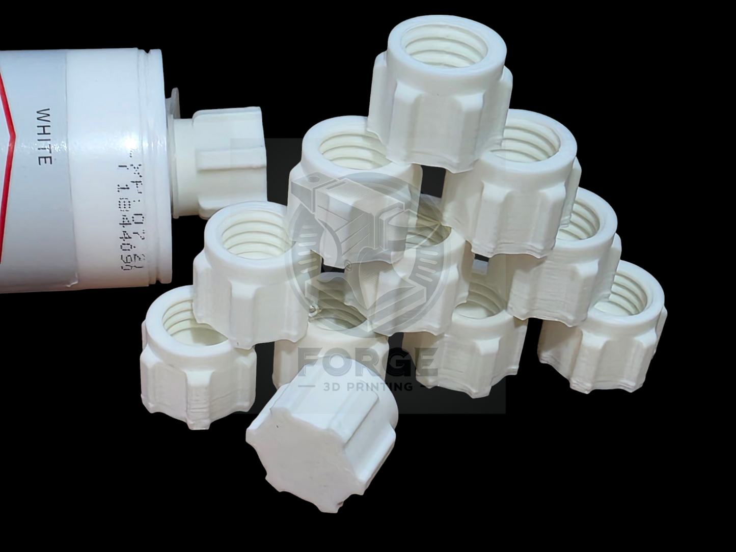 Silicone Sealer Sealant Mastic Tube Nozzle Screw Cap Tops Pack of 12