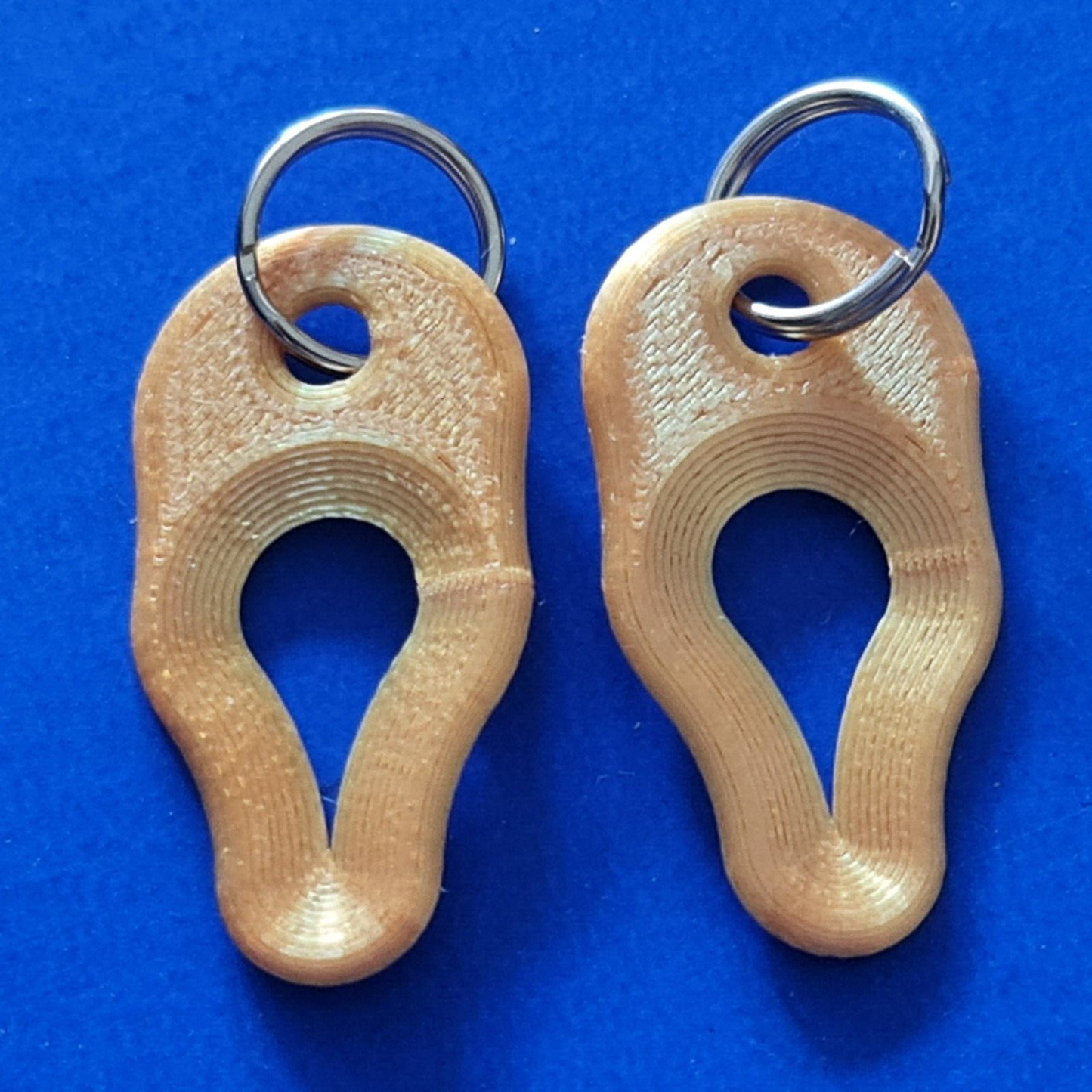2 x Key Ring Tick Removal Tools Silk Gold PLA Plastic dog cat horse human