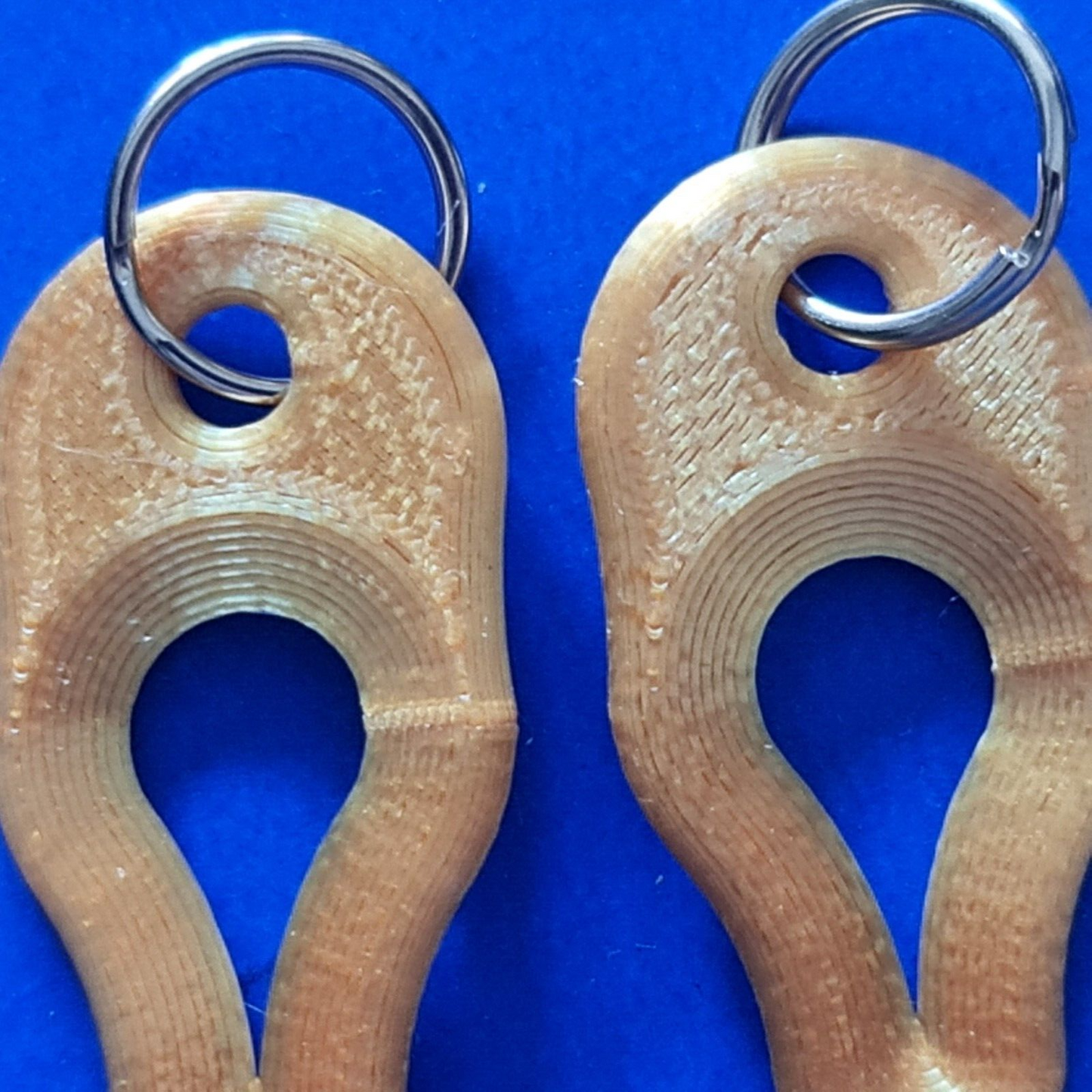 2 x Key Ring Tick Removal Tools Silk Gold PLA Plastic dog cat horse human