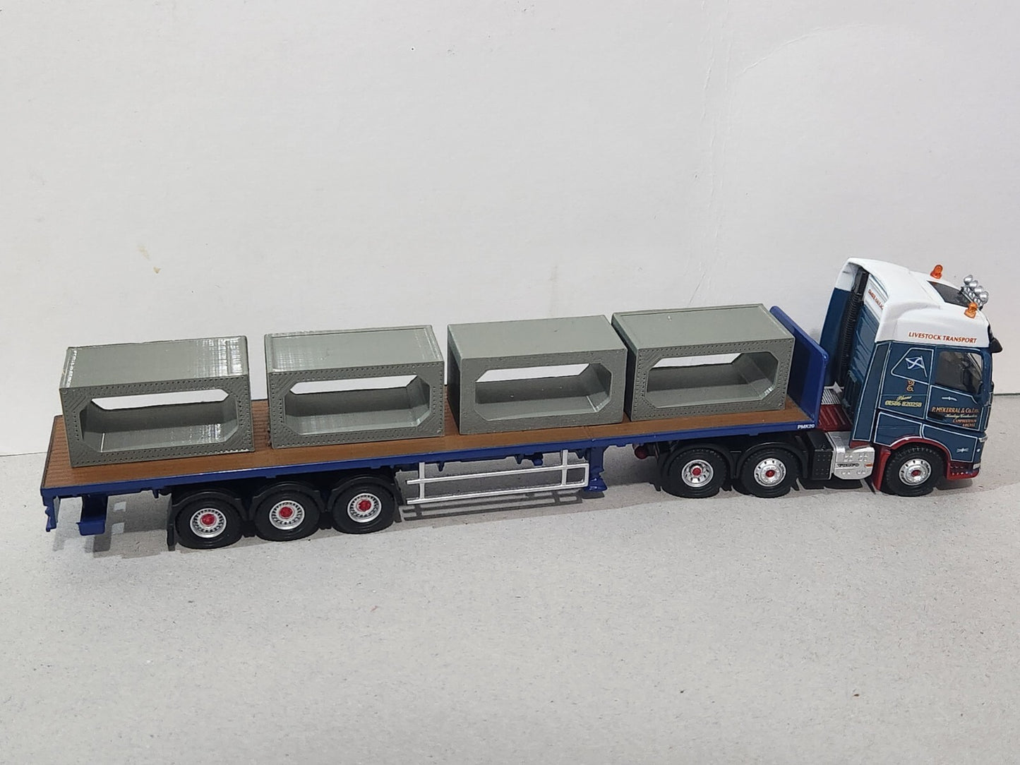 Pack of 4 2.5x1.0m 00 Gauge 1:76 Scale 1pc pre cast concrete Culverts Train Set