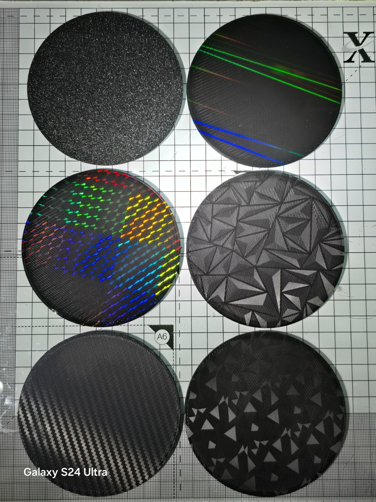 Set of 6 Elegant 4-Inch Patterned Drinks Coasters - Stylish Table Protection