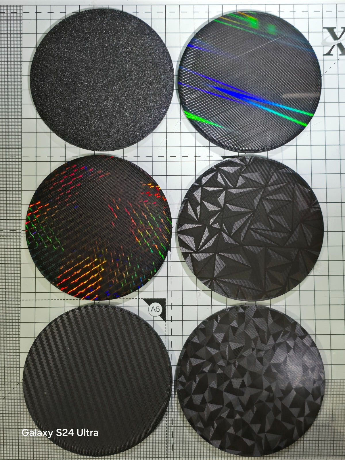 Set of 6 Elegant 4-Inch Patterned Drinks Coasters - Stylish Table Protection