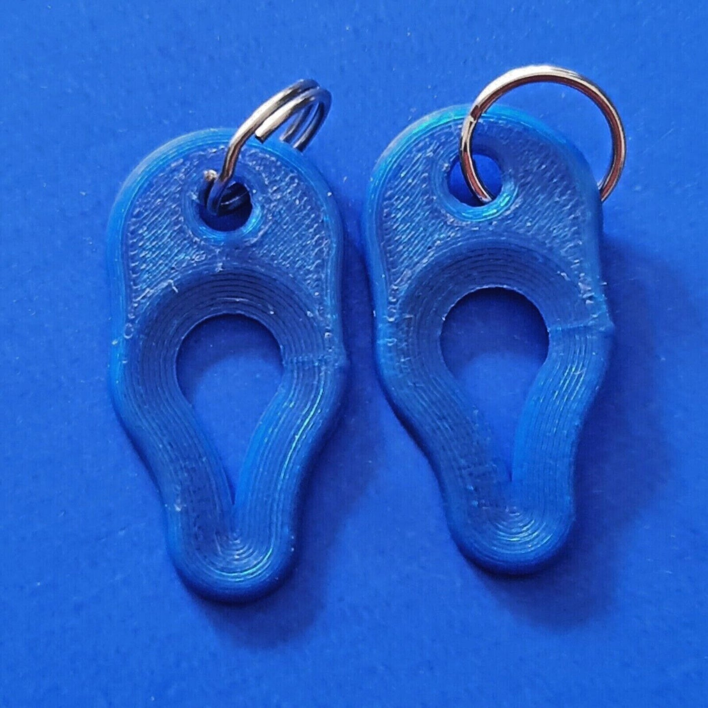 2 x Key Ring Tick Removal Tools DarkBlue PLA Plastic Biodegradable dog cat horse