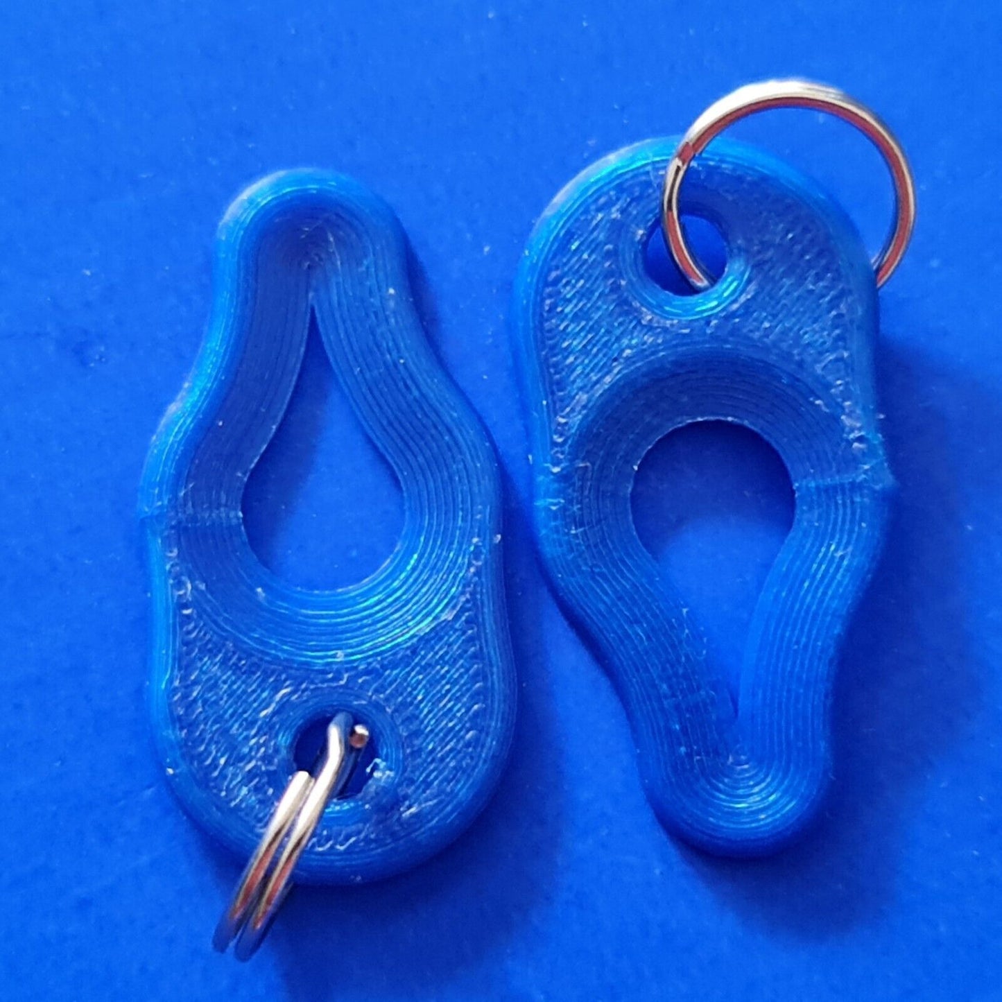 2 x Key Ring Tick Removal Tools DarkBlue PLA Plastic Biodegradable dog cat horse