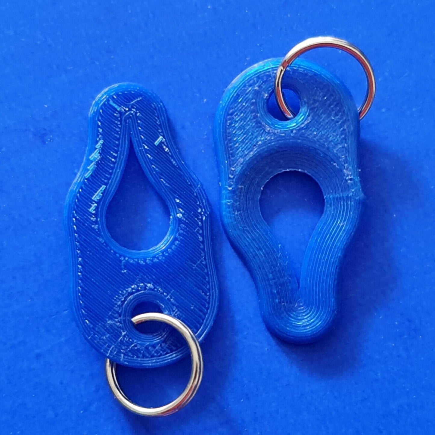 2 x Key Ring Tick Removal Tools DarkBlue PLA Plastic Biodegradable dog cat horse
