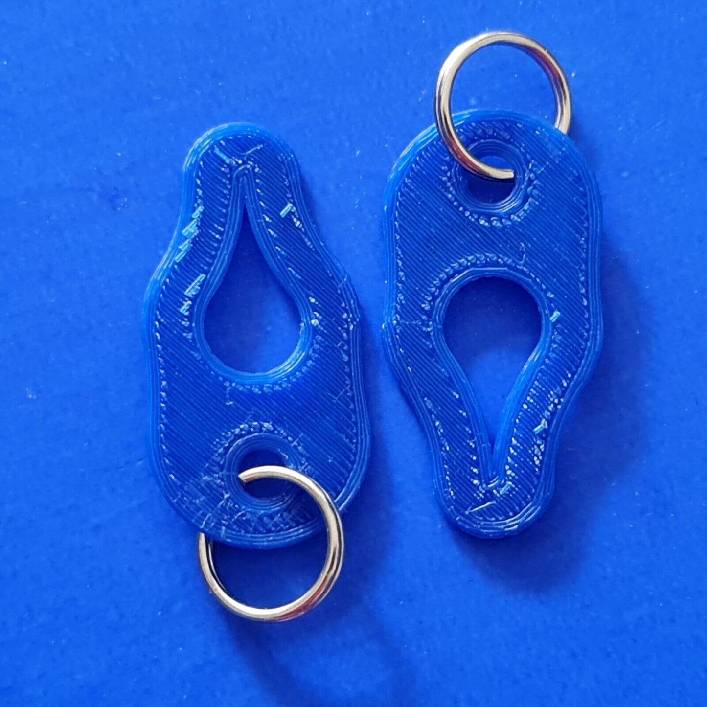 2 x Key Ring Tick Removal Tools DarkBlue PLA Plastic Biodegradable dog cat horse