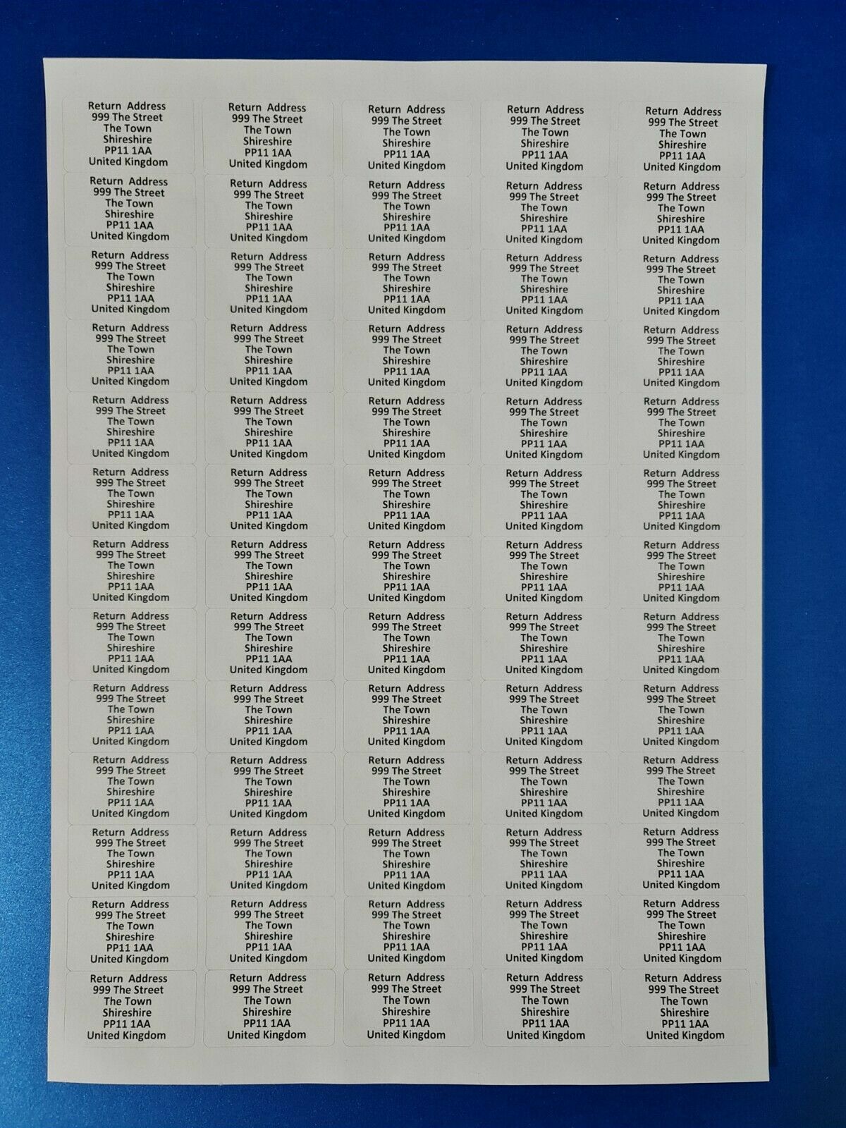 Return Address Labels Personalised Self Adhesive Name Sticky Stickers