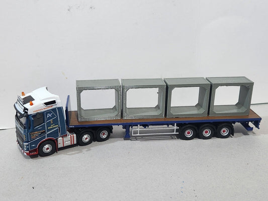 Pack of 4 2.5x2.0m 00 Gauge 1:76 Scale 1pc pre cast concrete Culverts Train Set