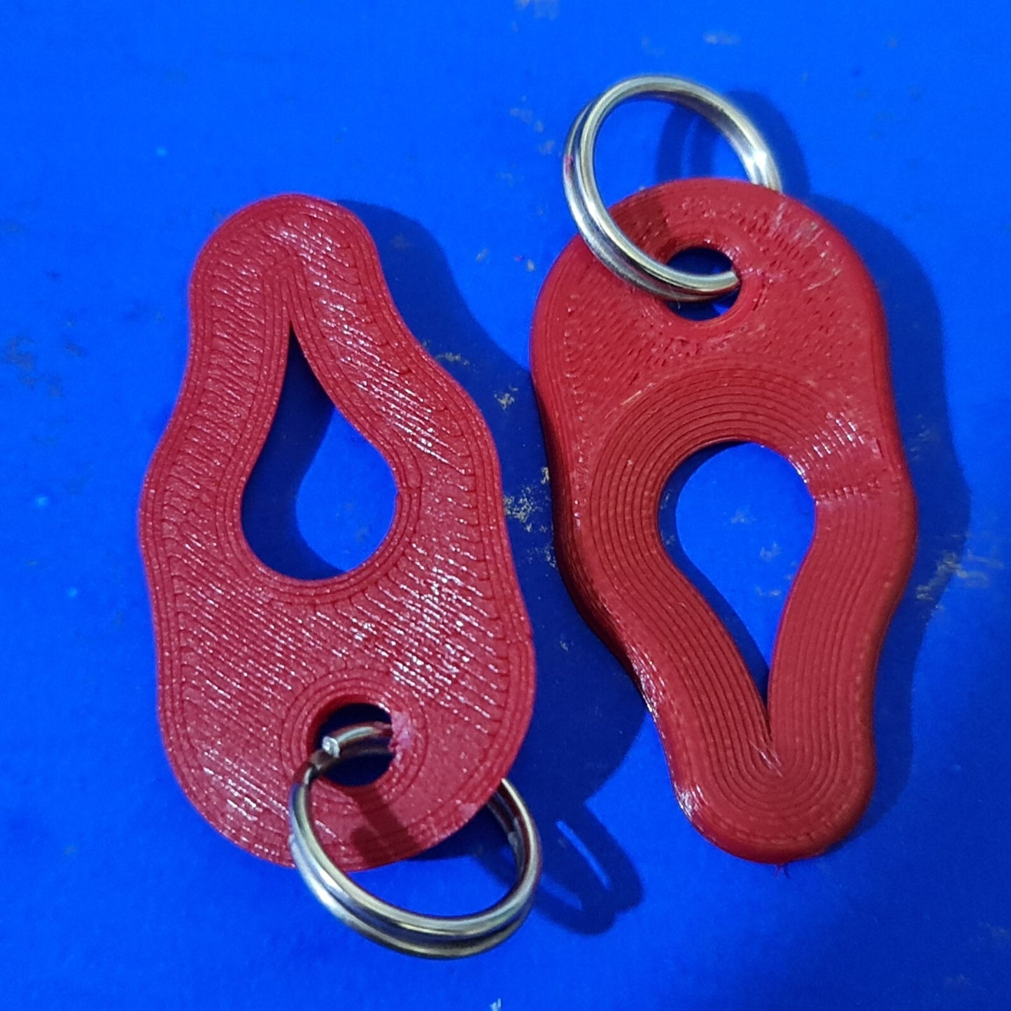 2 x Key Ring Tick Removal Tools Ruby Red PLA Plastic Biodegradable dog cat horse