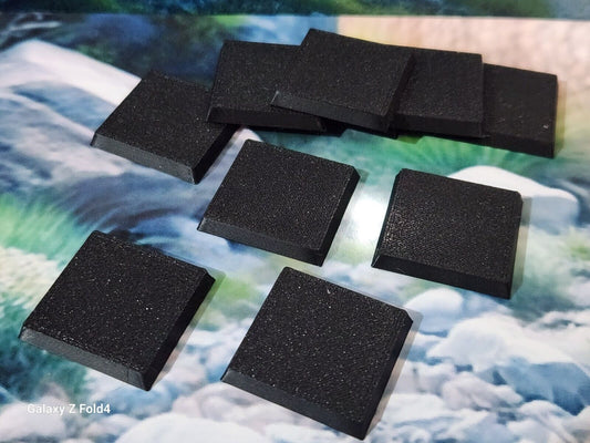 Wargaming Bases 25mm Square Durable Plastic for War Gaming Tabletop Games