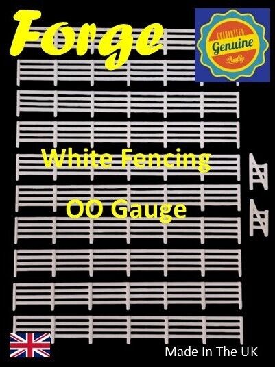 Fencing Railings OO HO New 10 Pack White  Gauge 1:76 Scale Models Train Railway