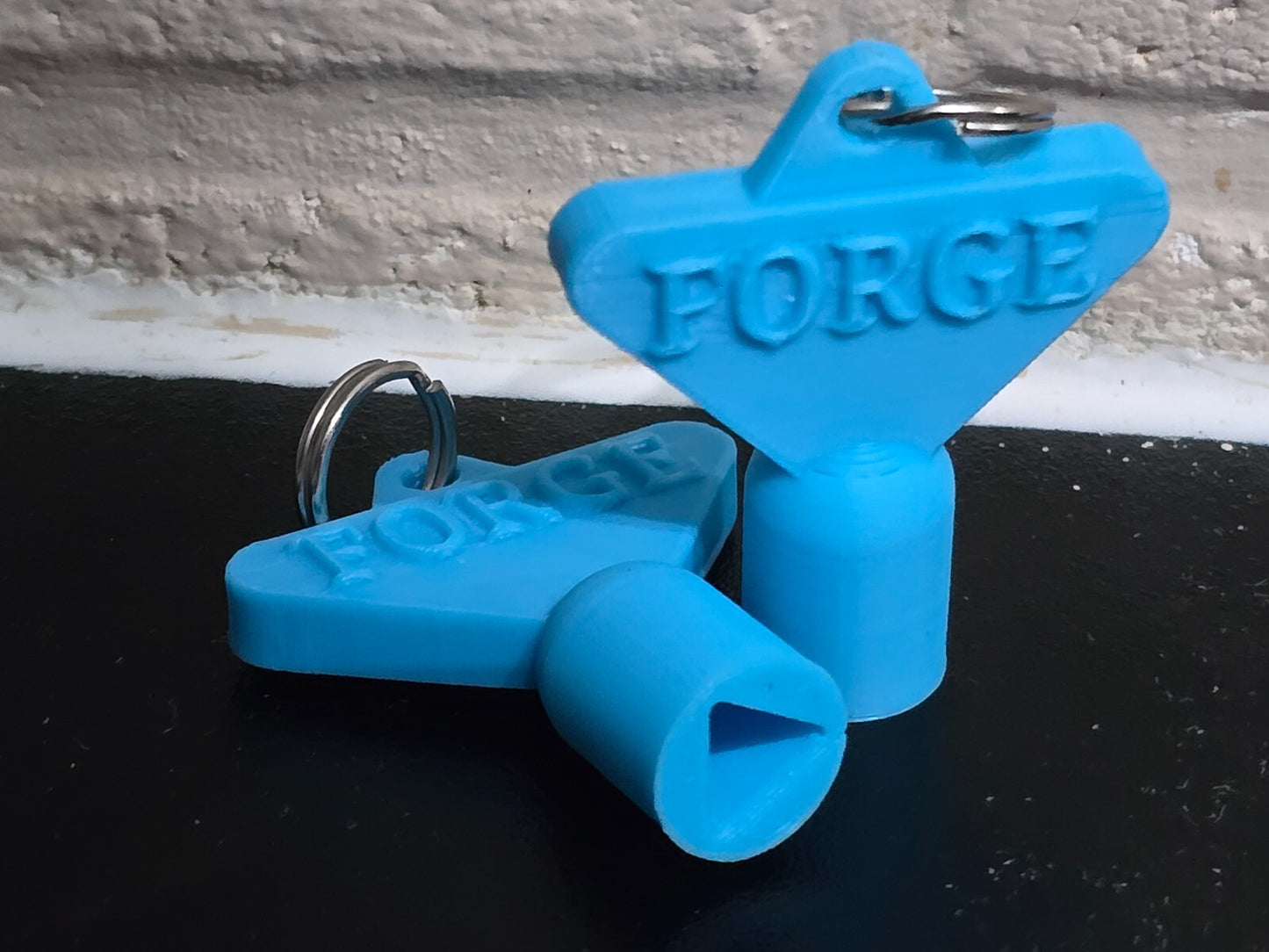 2 x Gas Electric Meter Box Utility Triangle Key Cupboard Sky Blue PLA Plastic