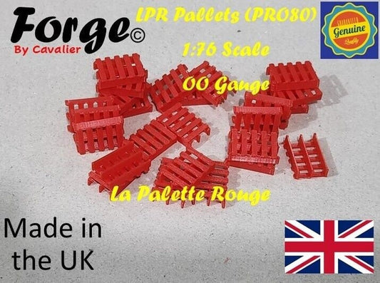 Red LPR PRO80 La Palette Rouge Pallets Pack 25 OO Gauge 1:76 Scale Model Railway