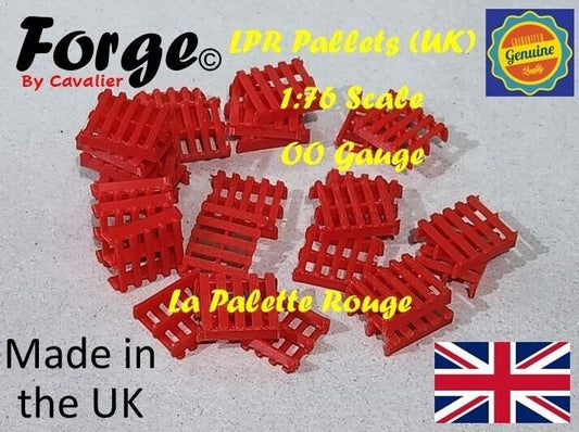 UK Red LPR La Palette Rouge Pallets Pack of 25 OO Gauge 1:76 Scale Model Railway