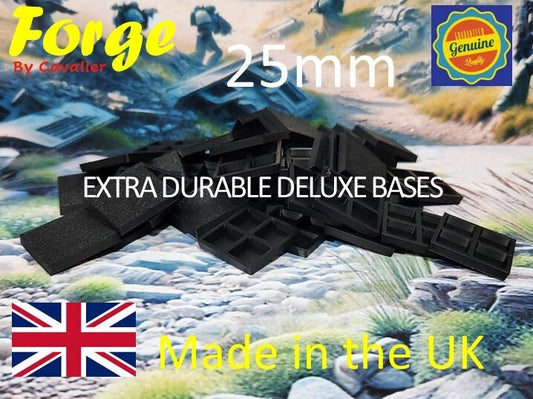 25mm Square Wargaming Bases EXTRA Durable Plastic War gaming - Tabletop Games