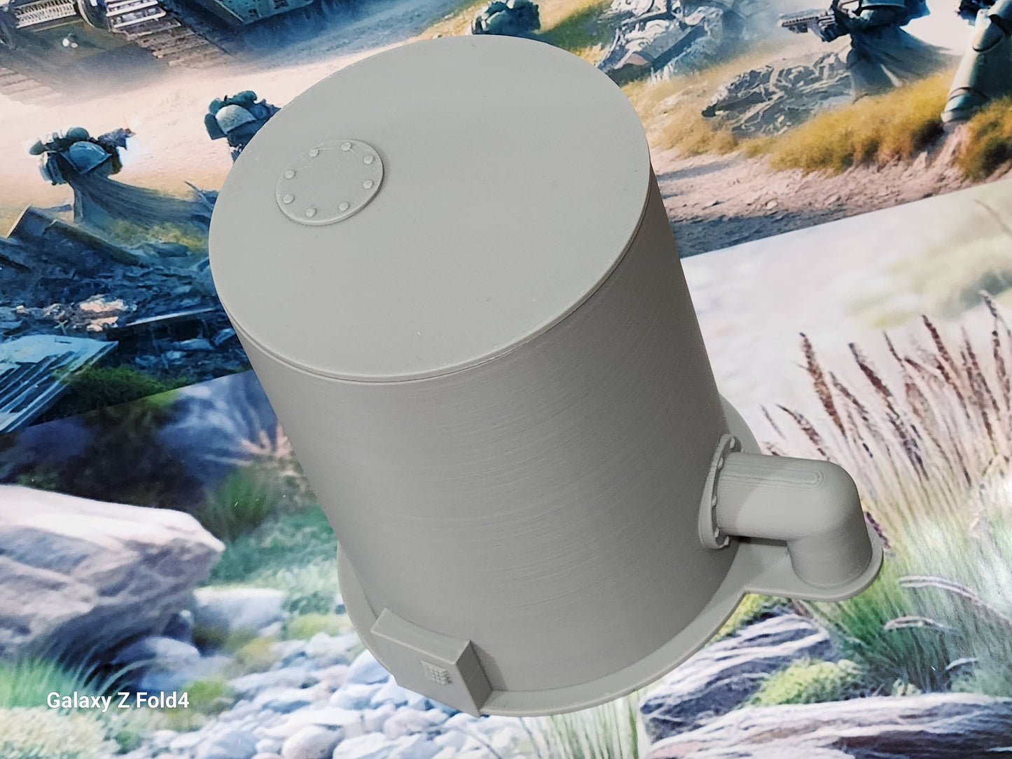 4" (100mm) Storage Tank Tower - 28mm War gaming  Compatible Scenery