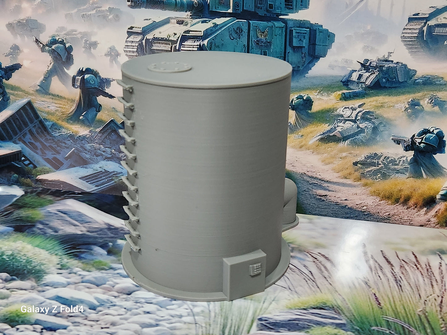 4" (100mm) Storage Tank Tower - 28mm War gaming  Compatible Scenery