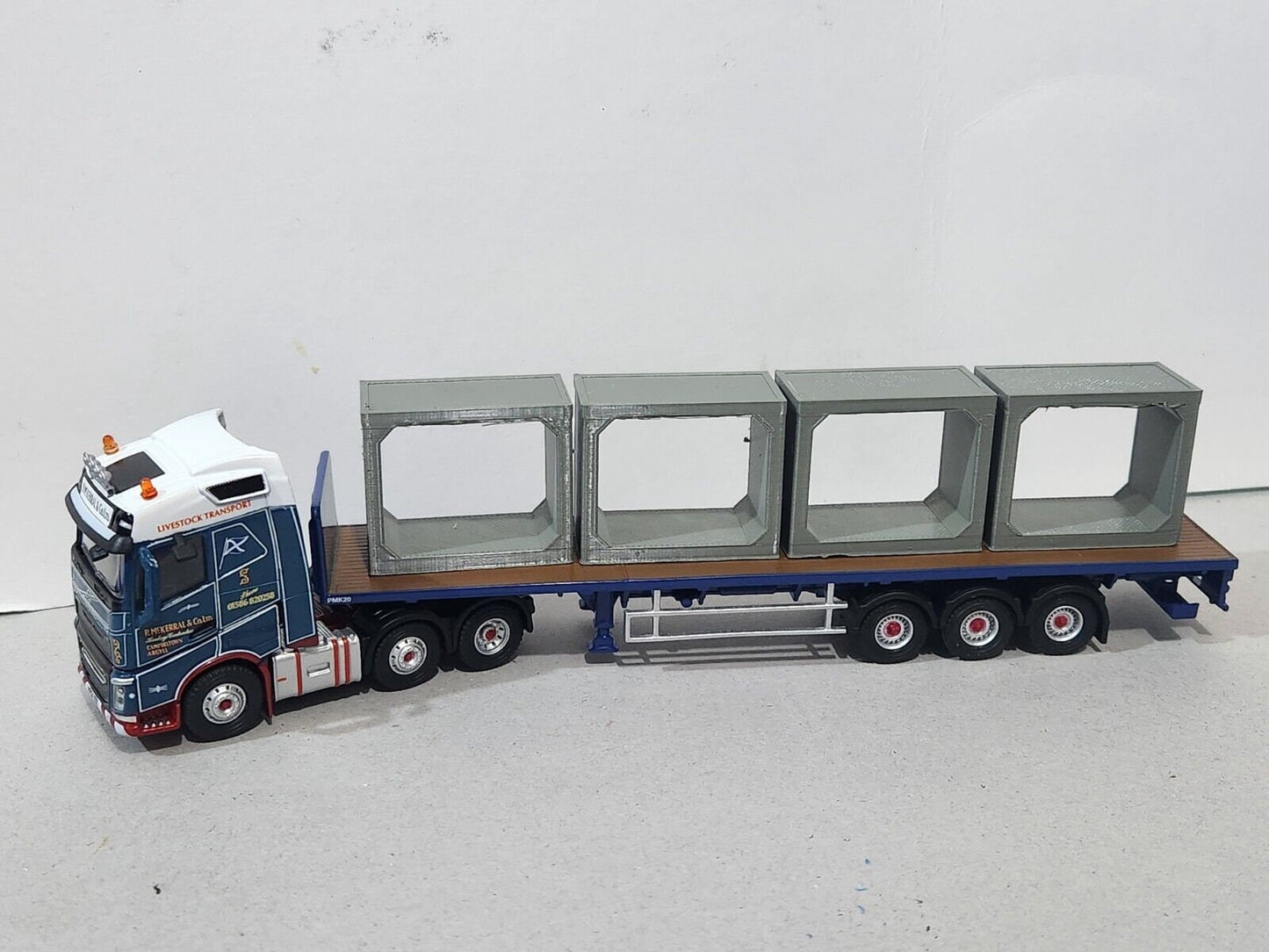 Pack of 4 2.5x2.0m 00 Gauge 1:76 Scale 1pc pre cast concrete Culverts Train Set